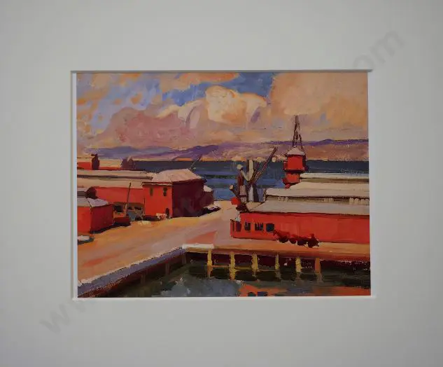 THOMPSON, Sydney Lough (1877-1973) - Wellington Harbour, 1936 Image 1++