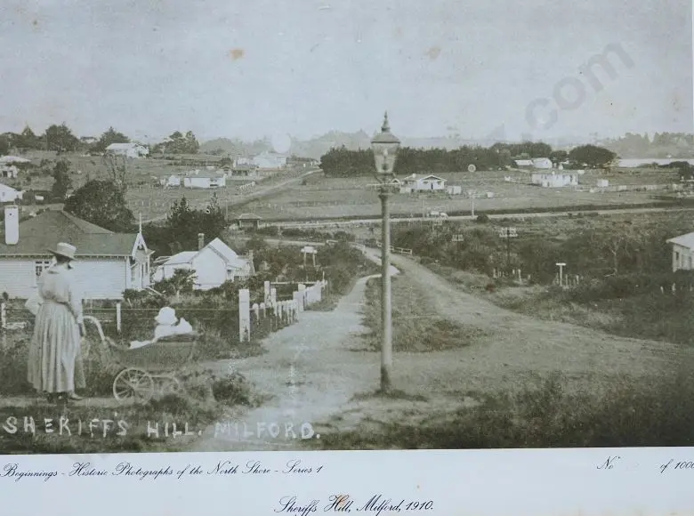 UNKNOWN - Sheriff's Hill, Milford, Auckland, 1910 Image 1++
