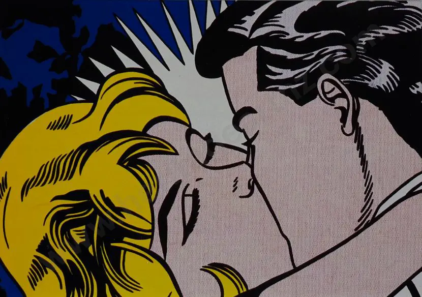 LICHTENSTEIN, Roy (1923-1957) - Kiss 11 Image 1++