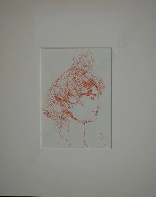 TOULOUSE-LAUTREC, Henri de (1864-1901) - Woman's Head Image 1++