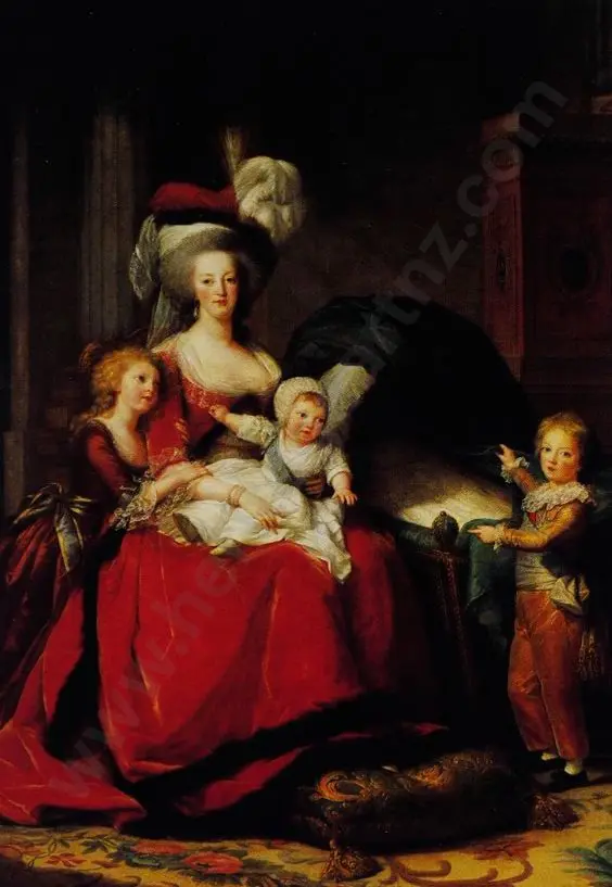VIGEE-LE BRUN, Elizabeth (1755-1892) - Marie Antoinette & Her 4 Children, 1787 Image 1++