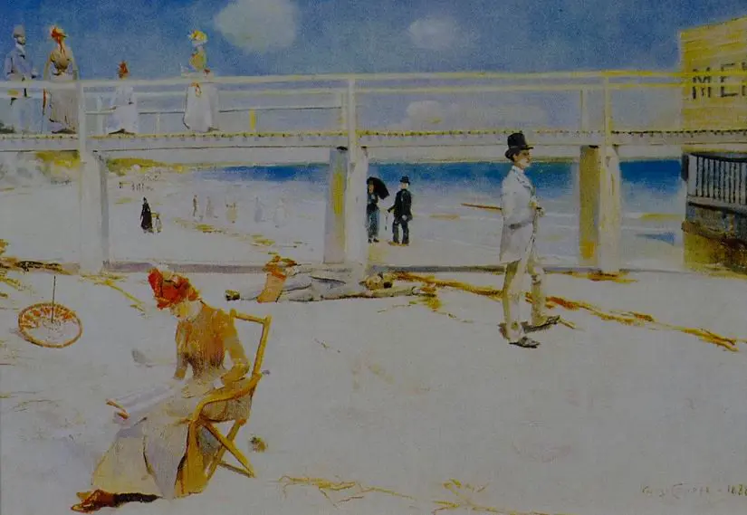 CONDER, Charles (1868-1909) - A Holiday at Mentone, 1888 Image 1++
