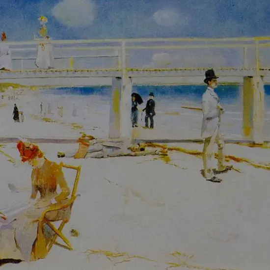 CONDER, Charles (1868-1909) - A Holiday at Mentone, 1888