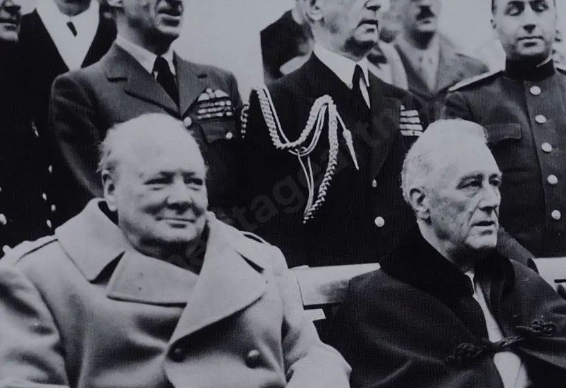 UNKNOWN Photographer - Winston Churchill & Franklin D. Roosevelt at Yalta, 1945 Image 1++