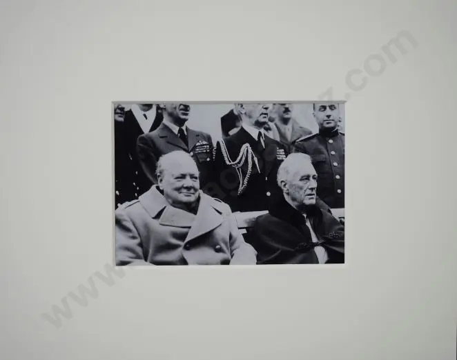 UNKNOWN Photographer - Winston Churchill & Franklin D. Roosevelt at Yalta, 1945 Image 1++