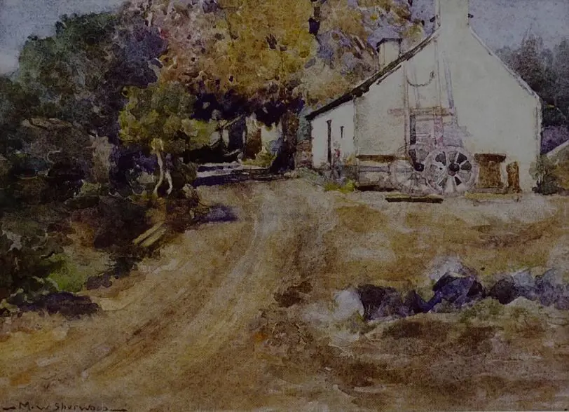 SHERWOOD, Maud (1880-1956) - Central Otago Cottage Image 1++