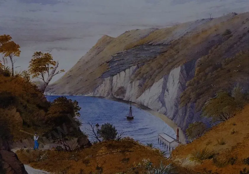 SHARPE, Alfred (1830-1912) - The Landing Place, South Head, Manukau, 1883 Image 1++