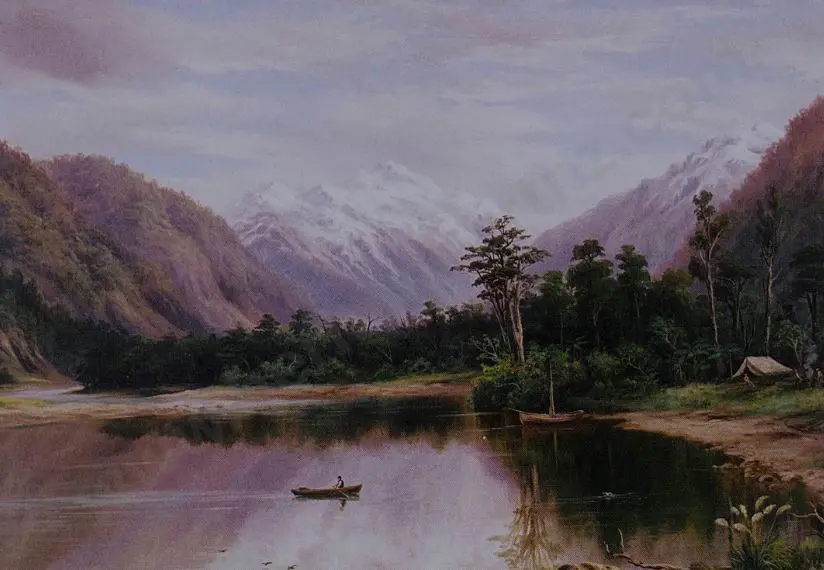 BAKER, William George (1864-1929) - North Fiord, Lake Ta Anau Image 1++