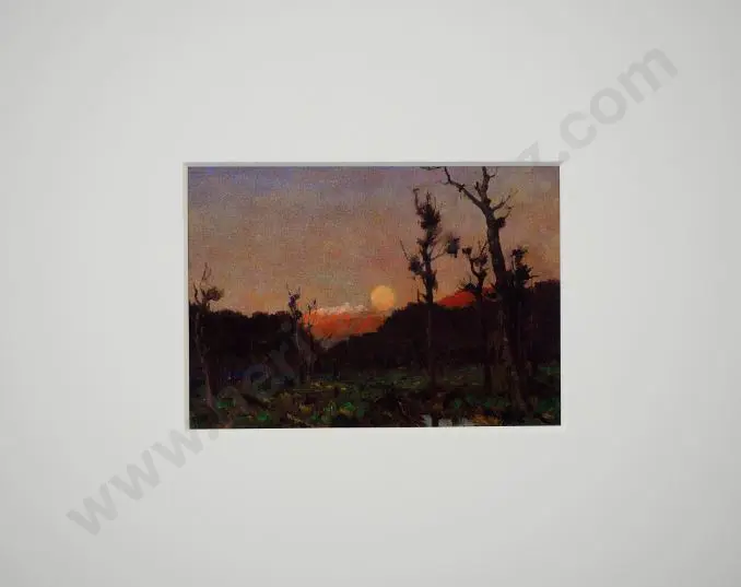 NAIRN, James McLauchlan (1859-1904) - Moonrise at Ohau, Tararua Mountains, 1892 Image 1++