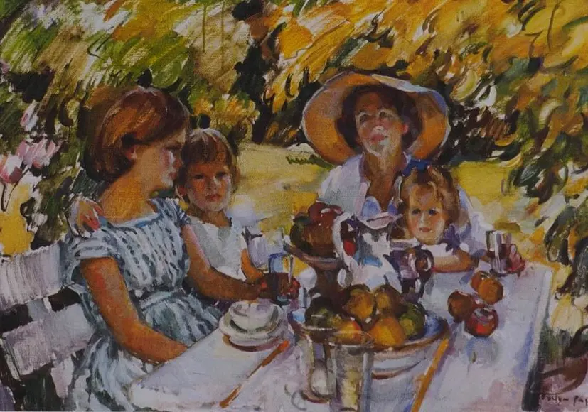PAGE, Evelyn (1899-1988) - Luncheon Under the Ash Tree Image 1++