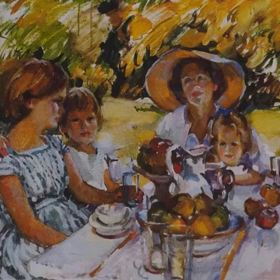 PAGE, Evelyn (1899-1988) - Luncheon Under the Ash Tree