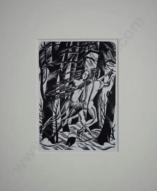 UNWIN, Nora S. (1907-1982) - Shadows in a Winter Wood, 1903 Image 1++