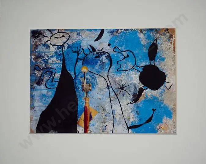 MIRO, Joan (1893-1963) - Homage a Paul Eluard, 1937 Image 1++