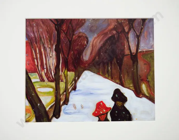 MUNCH, Edvard (1863-1944) - Snow Falling in the Lake, 1906 Image 1++