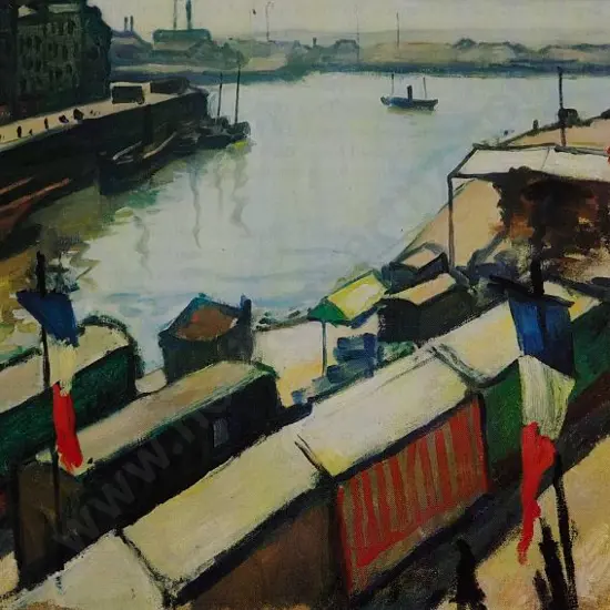 MARQUET, Albert (1875-1947) - La Bassin du Havre, 14 Juillet 1906