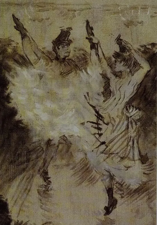 TOULOUSE-LAUTREC, Henri de (1864-1901) - La Quadrille de la Chaise Louis X111 Image 1++