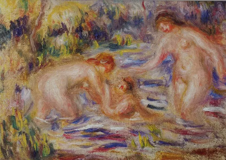 RENOIR, Pierre Auguste (1841-1919) - Esquisse de Trois Baigneuses Image 1++