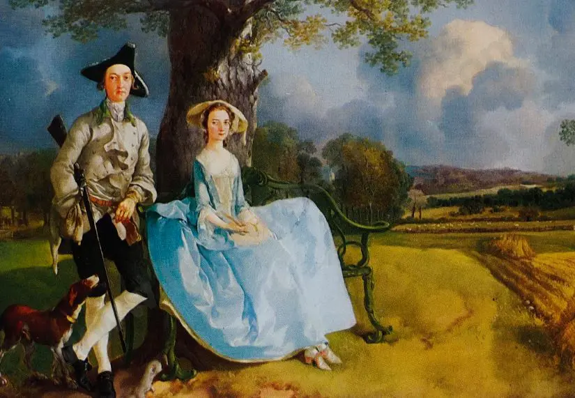 GAINSBOROUGH, Thomas (1728-1788) - Mr & Mrs Andrews c.1750 Image 1++