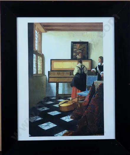 VERMEER, Johannes (1632-1665) - The Piano Tutor Image 1++