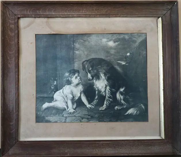 UNKNOWN - Child with Dog and Cat Image 1++