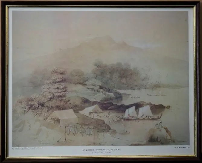 HEAPHY, Charles (1822-1881) - Rangitoto Island, Extinct Volcano, 1850 Image 1++