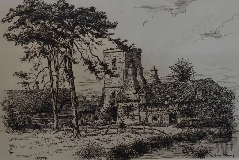WARLEY, G. Scott (19th Cent.) - Village Green Image 1++