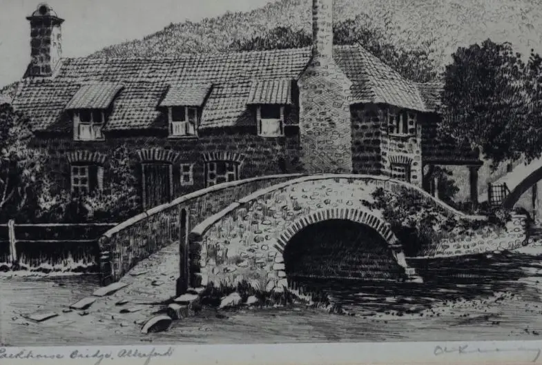 SIMES, A. (19th Cent.) - Packhorse Bridge Image 1++