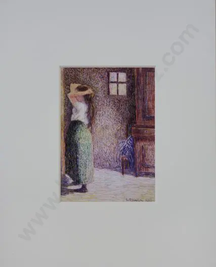 PISSARO, Camille (1830-1903) - Jeune Paysanne a sa Toilette, 1888 Image 1++