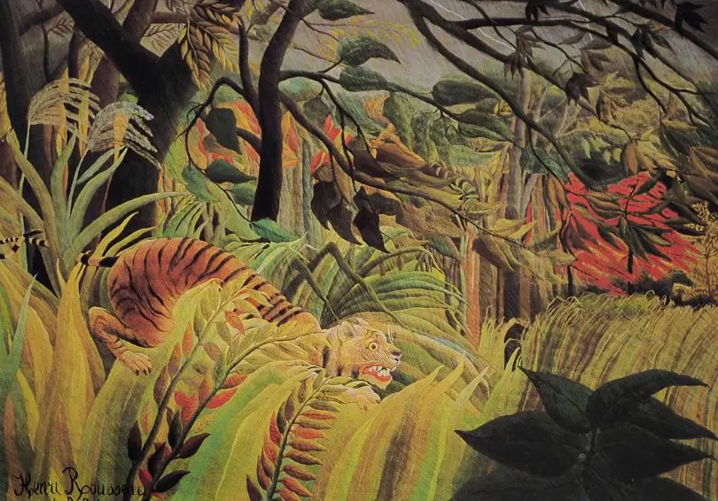 ROUSSEAU, Henry (1844-1910) – Tiger in a Tropical Storm - Tiger in a Tropical Storm Image 1++