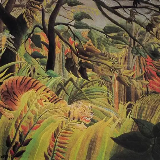 ROUSSEAU, Henry (1844-1910) – Tiger in a Tropical Storm - Tiger in a Tropical Storm