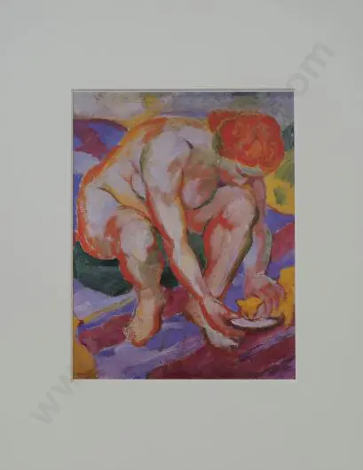 MARC, Franz (1880-1916) - Nude with Cat c.1910 Image 1++