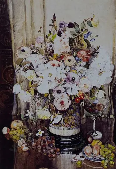 McKAY, JEAN (1908-1993 - Still Life, Flowers & Fruit, 1937 Image 1++