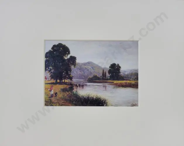 WORSLEY, Charles Nathaniel (1862-1923) - On the Banks of the River Severn Image 1++