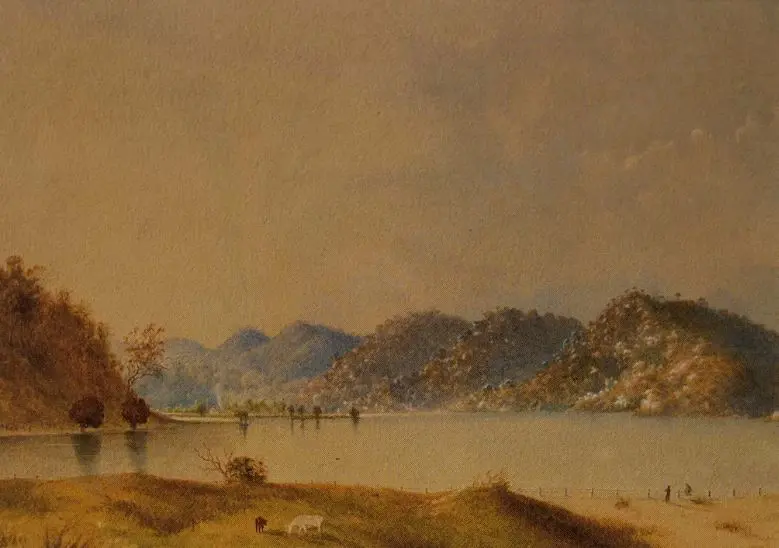 SYMONS, John Corker Vigers (1832-1897) - Lake Wairarapa, 1870 Image 1++