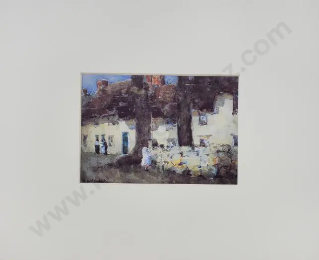 STODDART, Margaret Olrog (1865-1934) - Cornwall Street Scene Image 1++