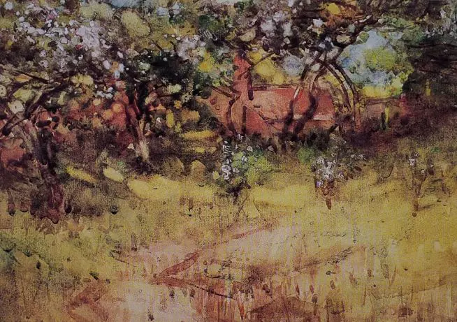 STODDART, Margaret Olrog (1865-1934) - Cottage & Orchard Image 1++