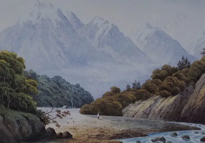 HOYTE, John Barr Clarke (1835-1913) - Surveyor’s Campsite Alongside River Image 1++