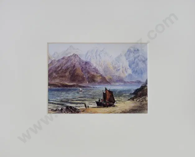 GULLY, John (1819-1888) - Lake Wakatipu, Queenstown – 1863 Image 1++