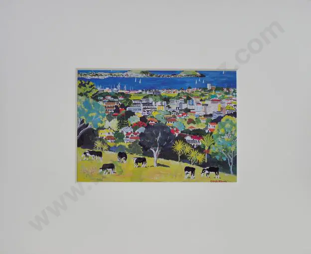 ROBERTS, Glenda (1939-2014) - A View from Mount Eden Image 1++