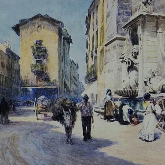 WORSLEY, Charles Nathaniel (1862-1923) - La Contana Pallata, Briacia, Italy