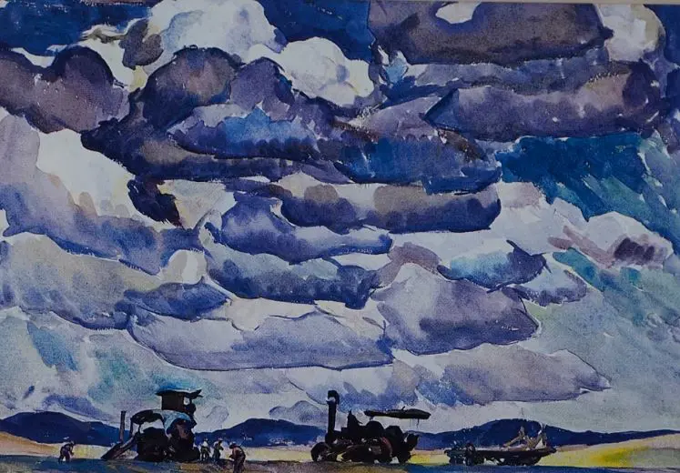 SHERWOOD, Maud (1880-1956) - Landscape, Canterbury Image 1++