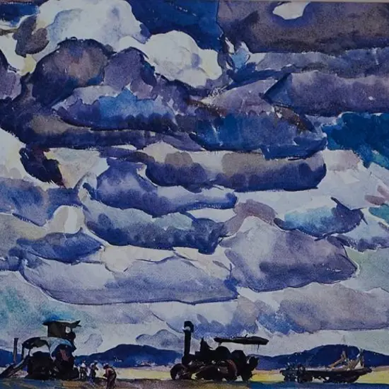 SHERWOOD, Maud (1880-1956) - Landscape, Canterbury