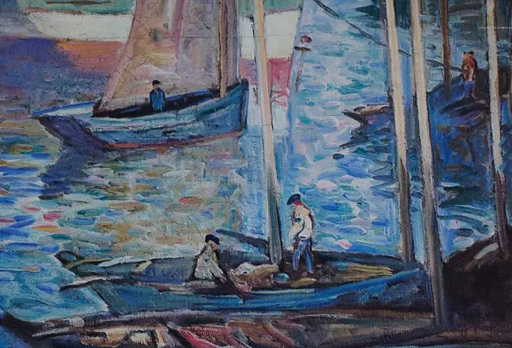 McCRACKEN, Francis (1879-1959) - Harbour Scene with Fishing Boats Image 1++
