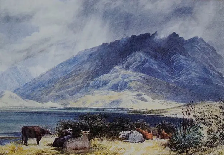 GULLY, John (1819-1888) - Lake Wanaka from Beacon Point, 1878 Image 1++