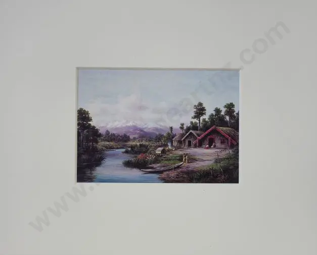 BAKER, William George (1864-1929) - Maori Pah, Waikato Image 1++