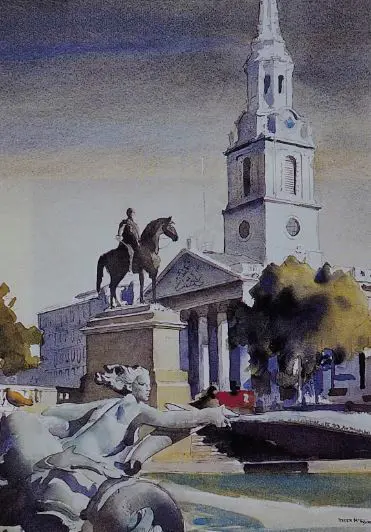 McINTYRE, Peter (1910-1995) - Trafalgar Square, London Image 1++