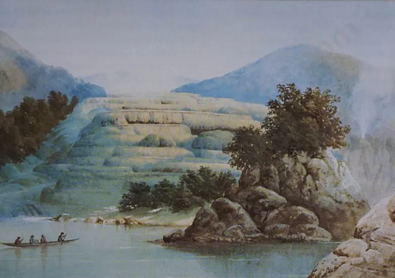 HOYTE, John Barr Clarke (1835-1913) - The White Terraces, 1873 Image 1++