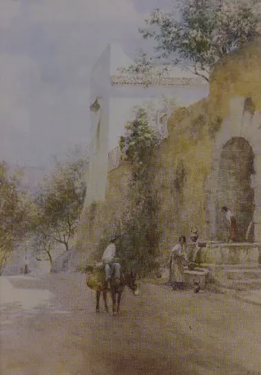 WORSLEY, Charles Nathaniel (1862-1923) - On the Road to Fiesole, Italy Image 1++