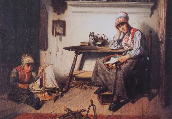 VAN der VELDEN, Petrus (1837-1913) - Disillusioned, 1872 Image 1++