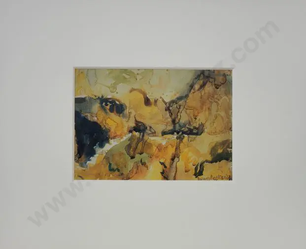 WOOLLASTON, Sir M. Tosswill (1910-1998) - Taramakau River, Westland, 1963 Image 1++